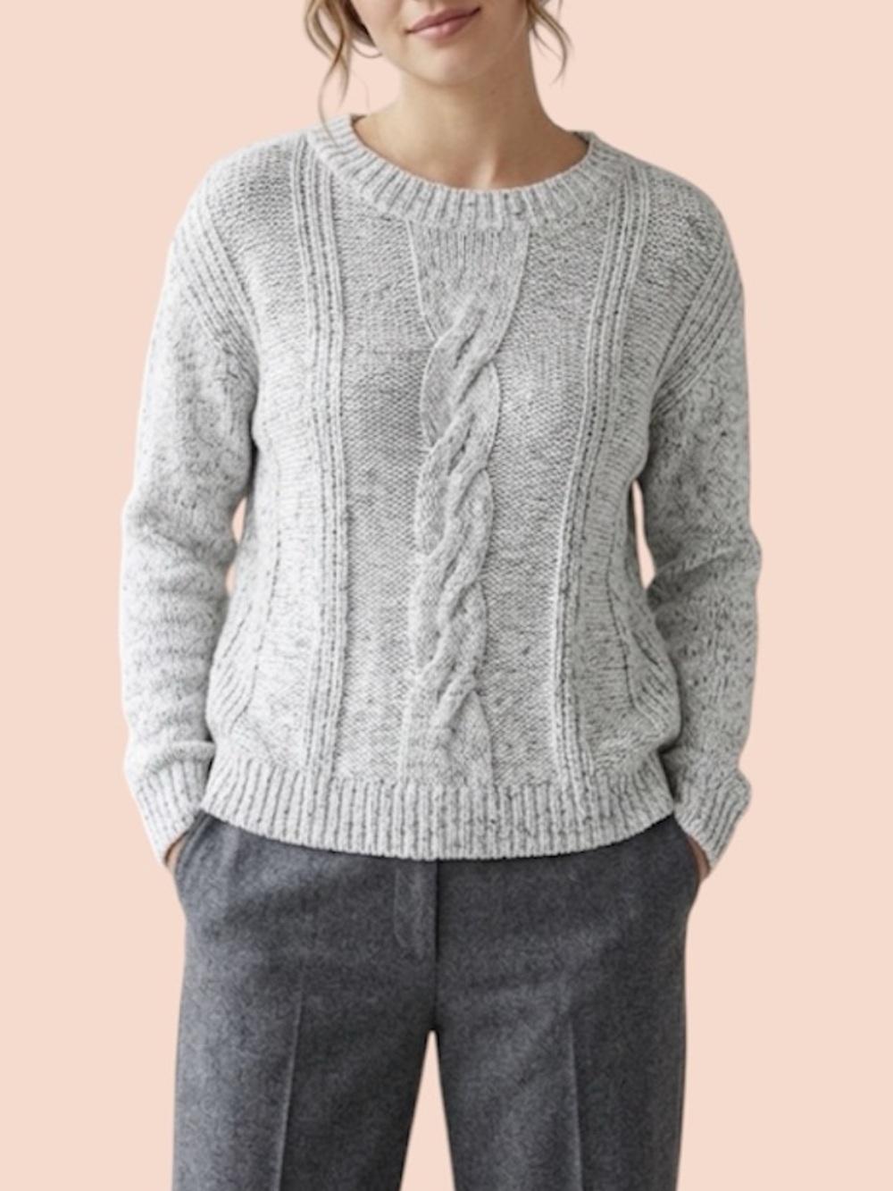 Eileen‎ Fisher Sz XS Wide Neck Sweater Grey